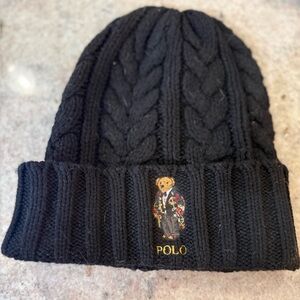 Polo by Ralph Lauren Black Knit Beanie